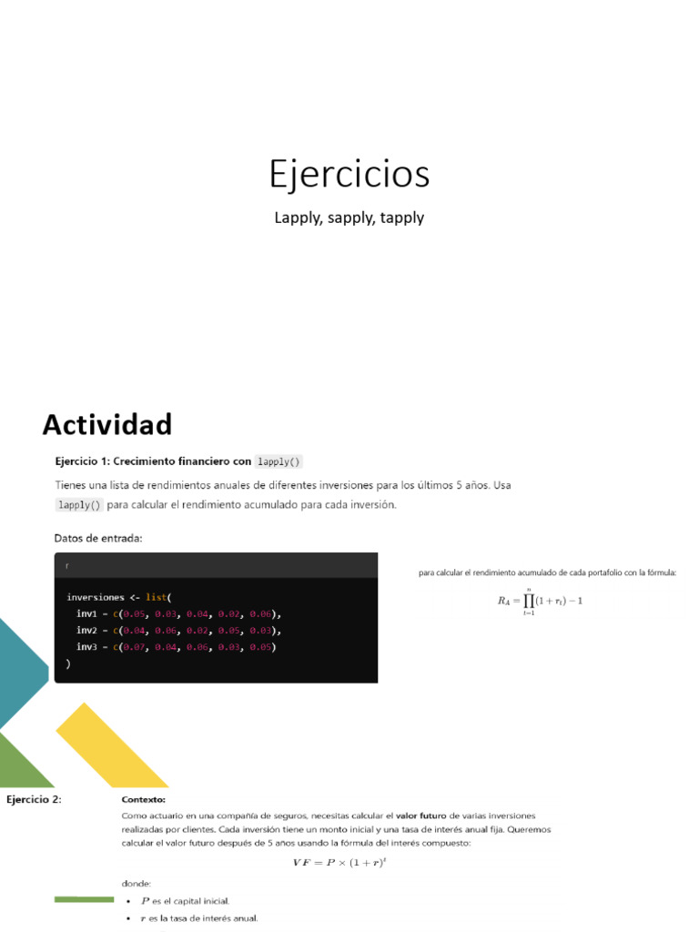 Tema 12 - Ejercicios-Sapply, Tapply, Lapply | PDF