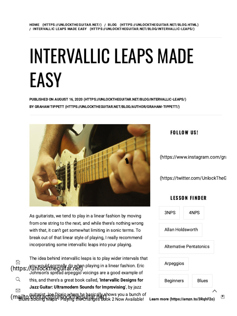 Master Intervallic Leaps on Guitar | PDF | Scale (Music) | Interval (Music)