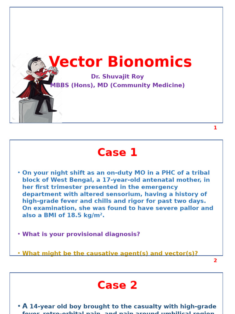 Vector Bionomics Case Studies Analysis | PDF | Mosquito | Diseases And ...