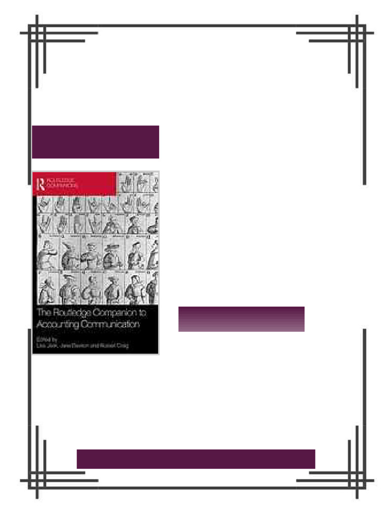 The Routledge Companion To Accounting Communication 1st Edition