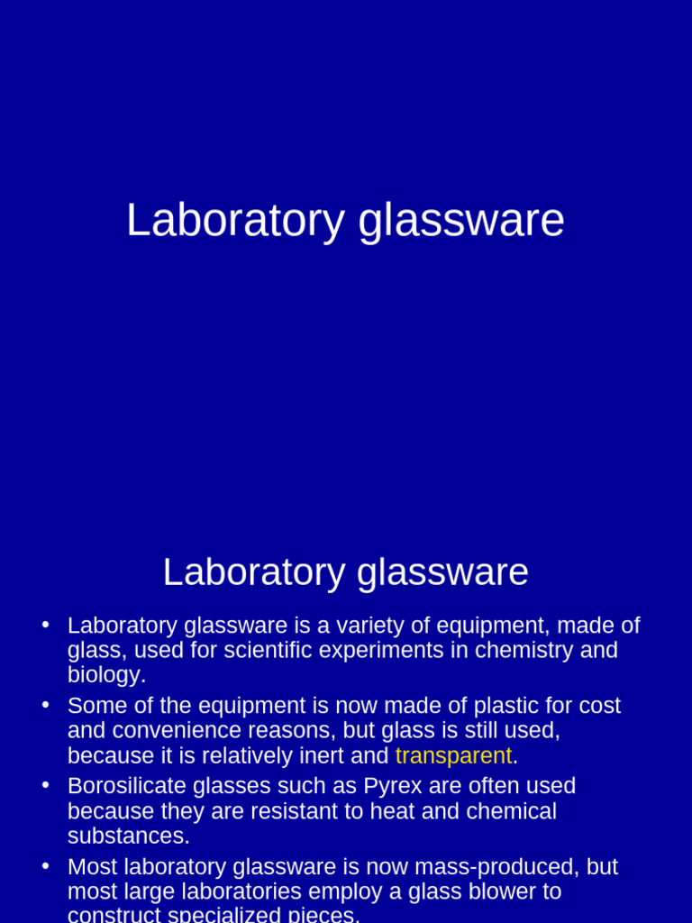 Essential Laboratory Glassware Guide | PDF | Glasses