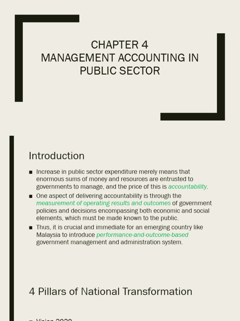 Management Accounting in Public Sector | PDF | Performance Indicator ...