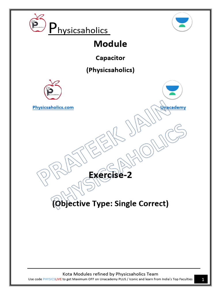 Capacitor Concepts and Exercises | PDF | Capacitor | Capacitance