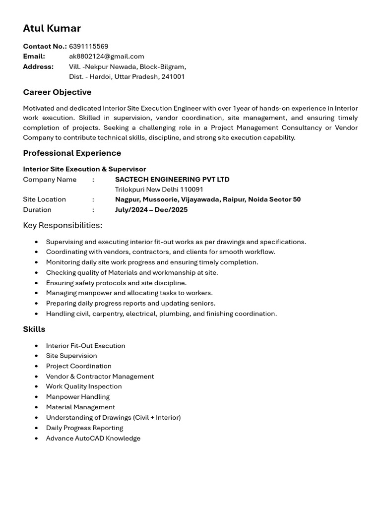 Atul Kumar | PDF | Business