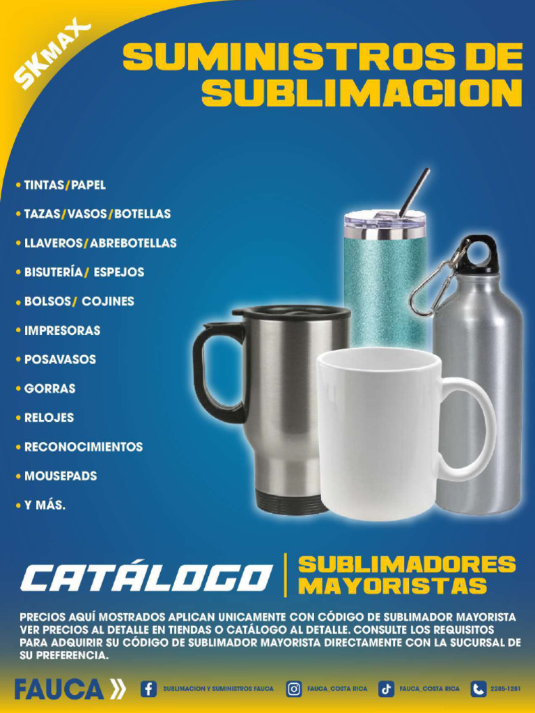 Productos de Sublimación en FAUCA Costa Rica | PDF | Impresora ...