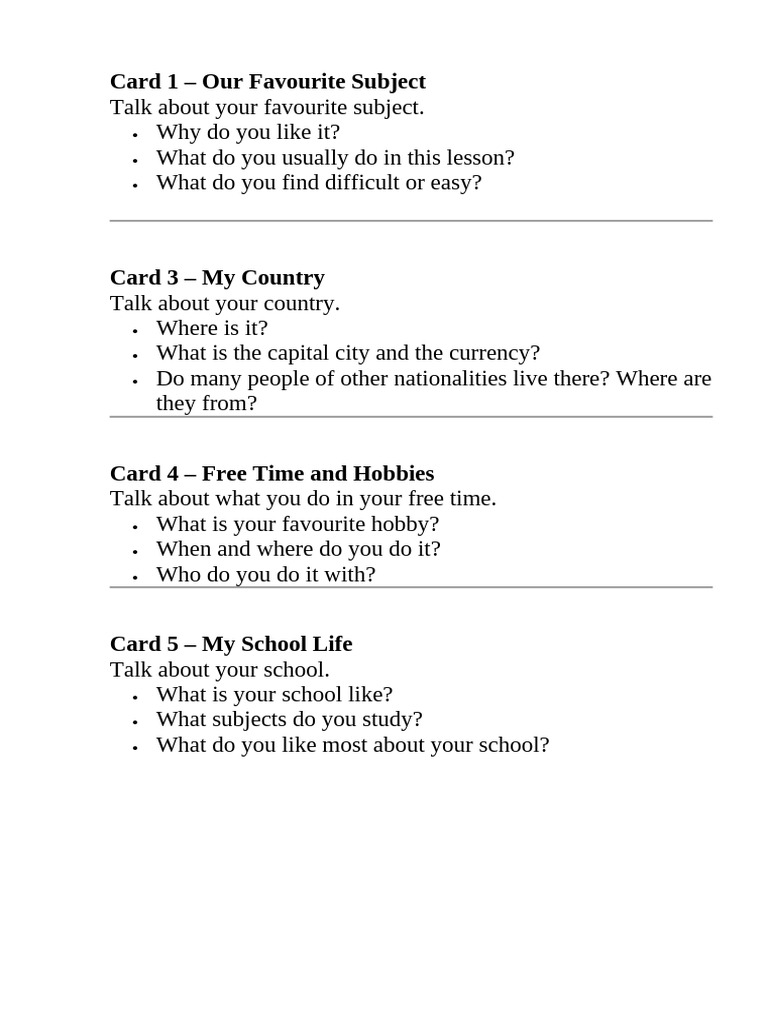 Engaging Topics for Speaking Practice | PDF
