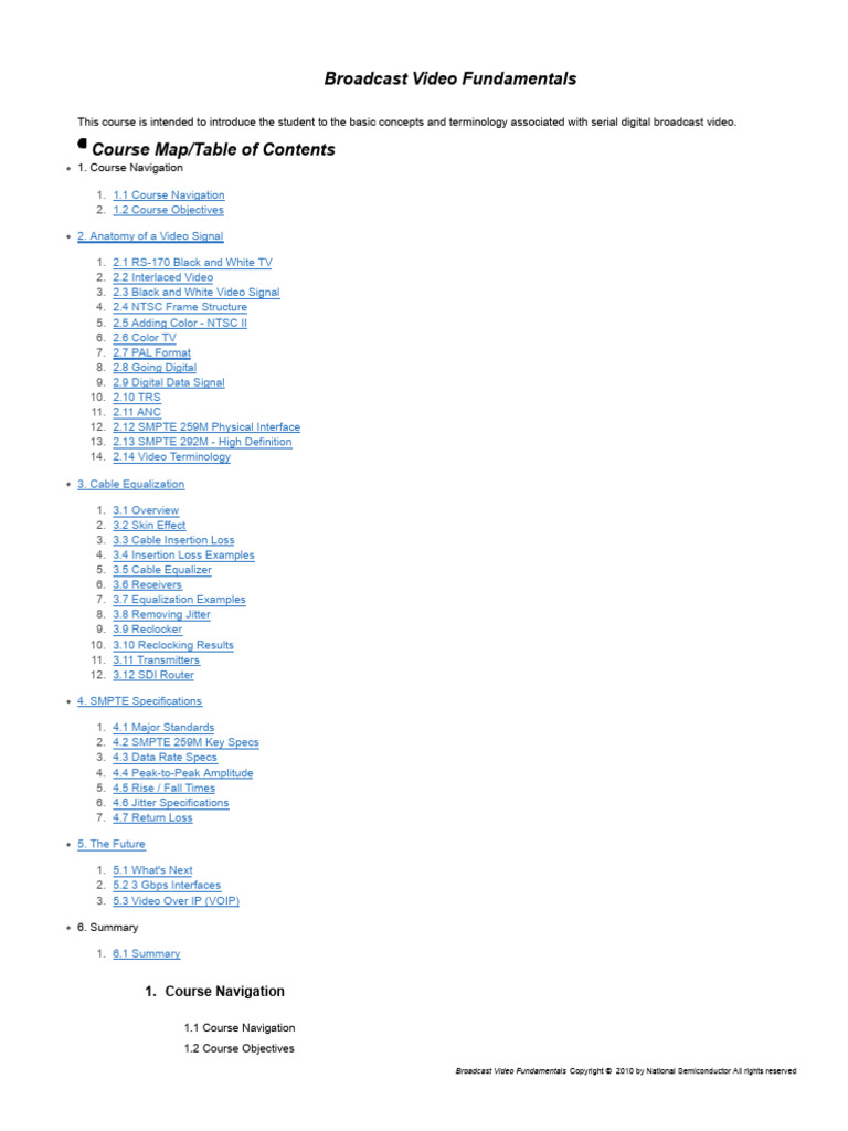 Broadcast Video Basics and Standards | PDF | Video | Electronics
