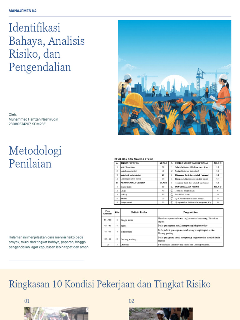 Analisis Risiko K3 dan Pengendalian Efektif | PDF