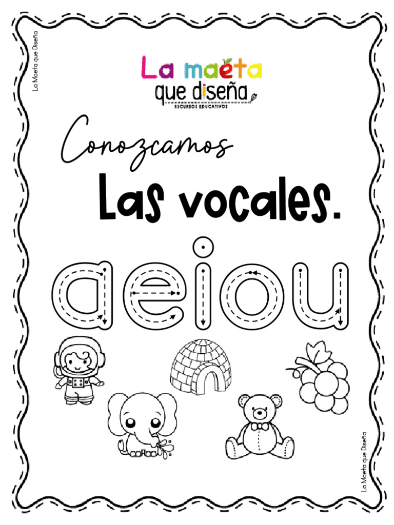 Actividades para aprender vocales | PDF | Caso de carta | Tipografía