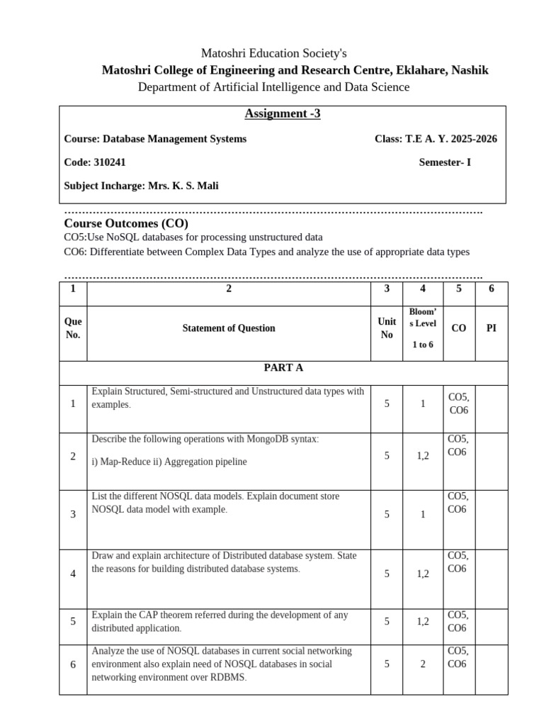 assignment3 | PDF | No Sql | Data Management Software