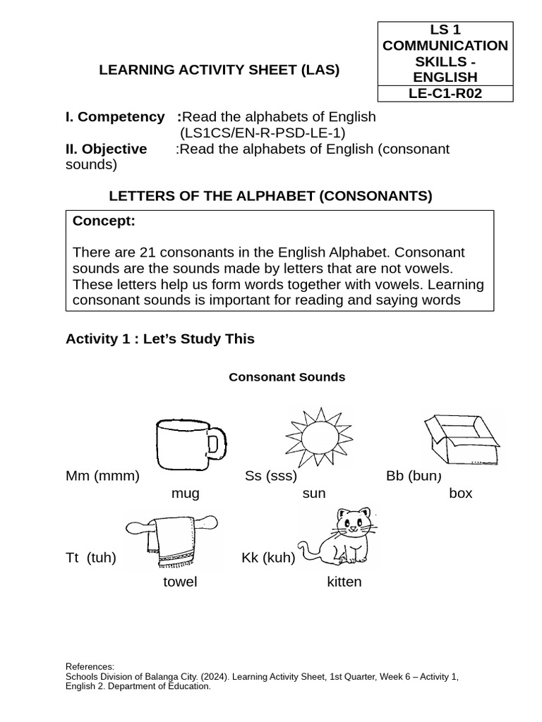 English Consonant Sounds Learning Sheet | PDF | Linguistics | Orthography