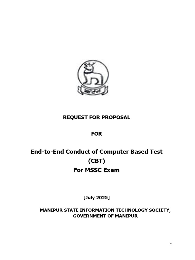 RFP for Computer Based Test Services | PDF | Biometrics | Computer Security