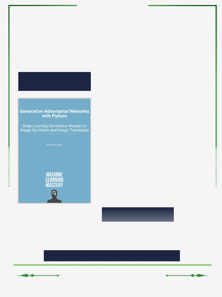 (Ebook PDF) Generative Adversarial Networks With Python Deep Learning ...