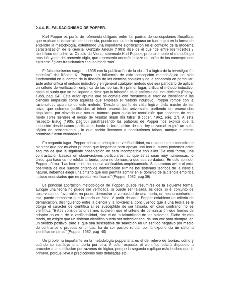 El Falsacionismo de Popper Karl Popper Ciencia