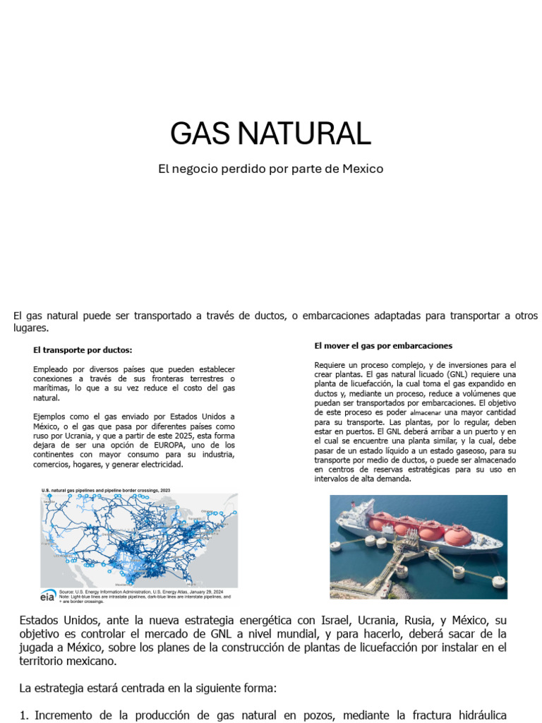 México y el Futuro del Gas Natural GNL | PDF | Gas natural licuado ...