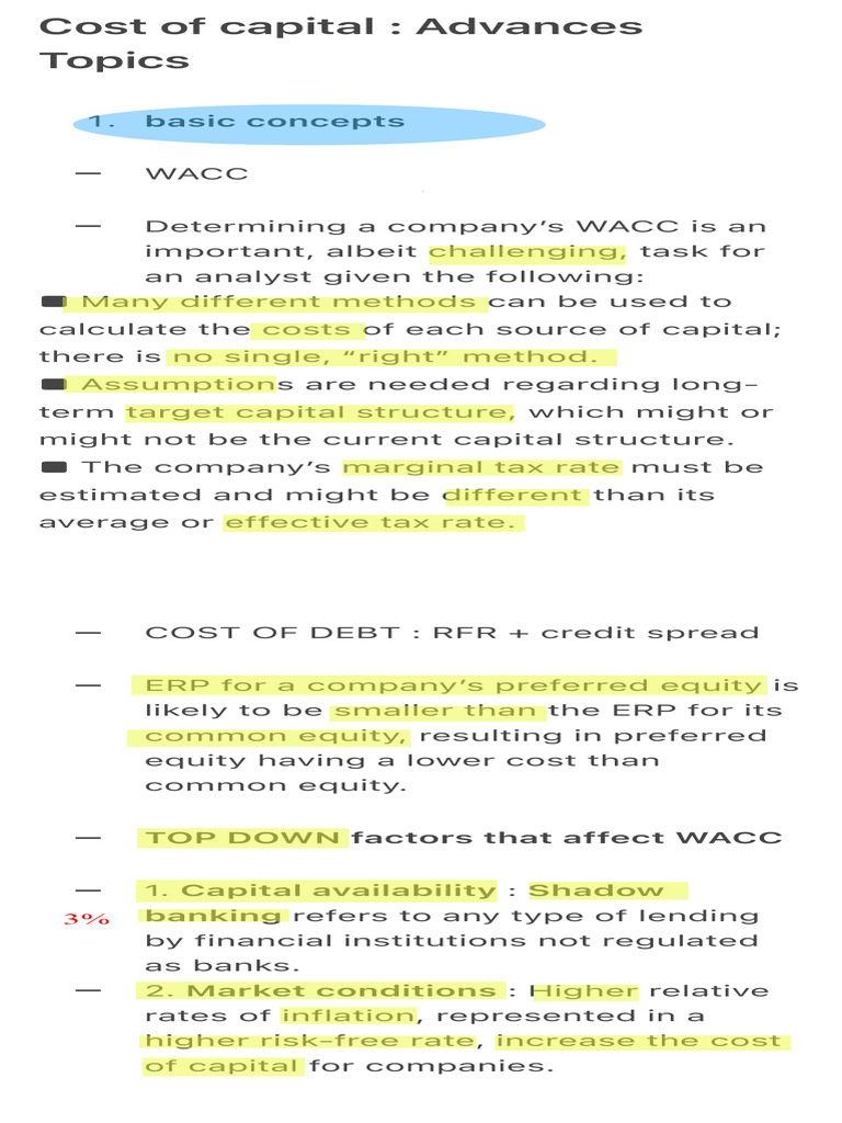 Understanding WACC and Cost of Capital | PDF | Cost Of Capital | Beta ...