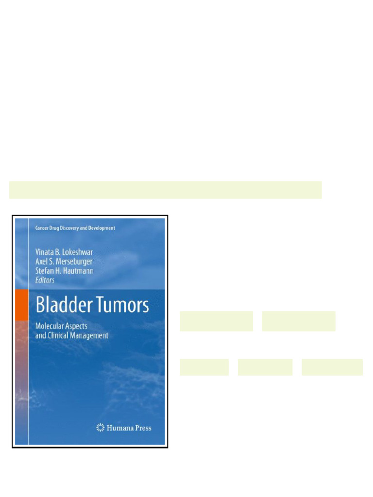 (Ebook) Bladder Tumors:: Molecular Aspects and Clinical Management by ...