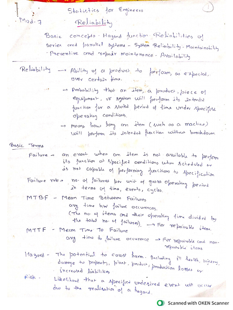 18-Reliability - Introduction and Motivation-10!04!2025 | PDF