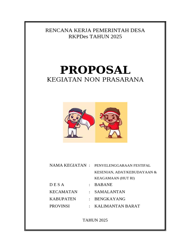 RKPDes 2025: Festival Kesenian HUT RI | PDF