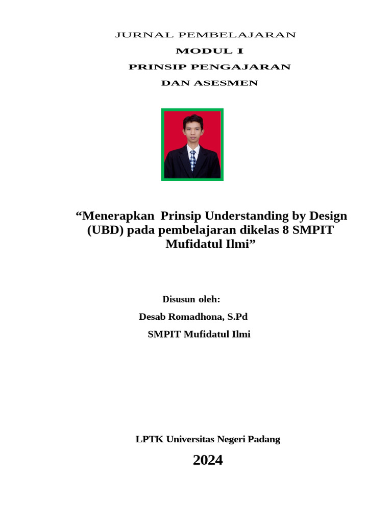 Penerapan UBD dalam Pembelajaran Kelas 8 | PDF