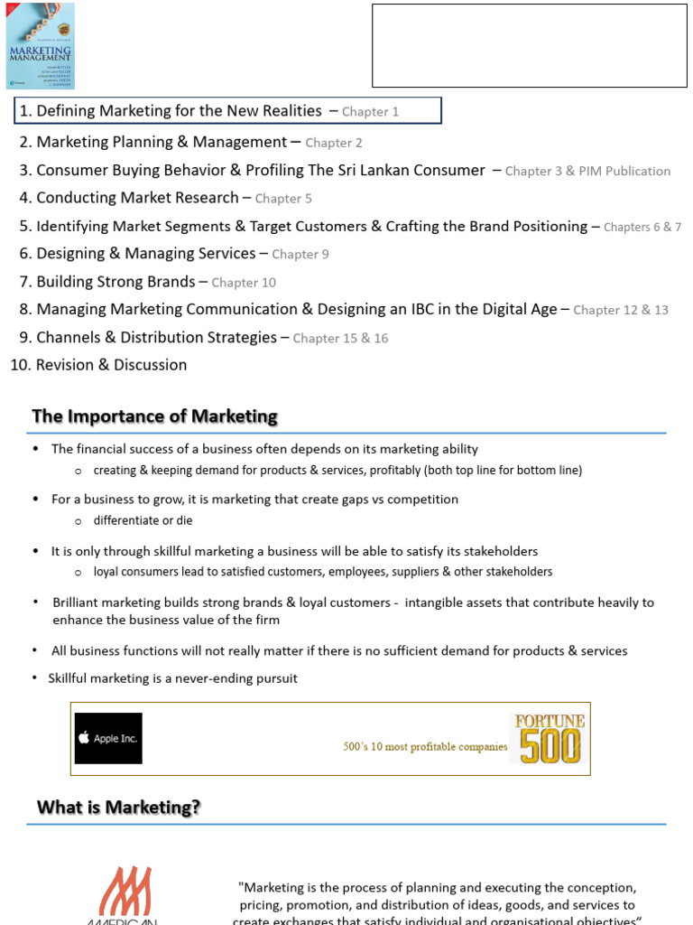Marketing Lecture 1 | PDF | Marketing | Brand