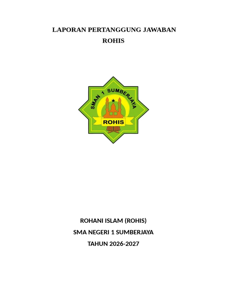 Laporan Pertanggungjawaban ROHIS 2026 | PDF