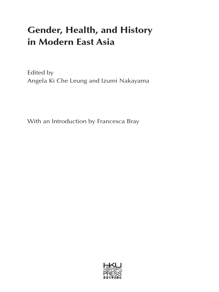 Gender Health and History in Modern East | PDF | Gender | Gender Studies