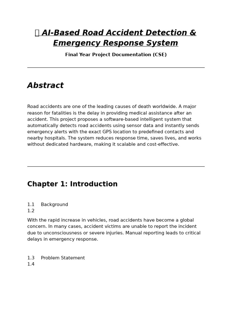 AI Road Accident Detection System | PDF | Traffic Collision | Databases