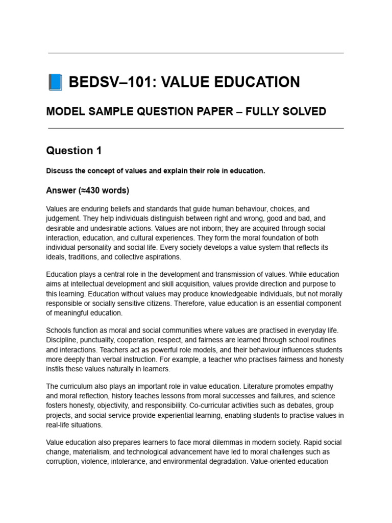 V.E Sample Q&A 1 | PDF | Pleasure | Value (Ethics)