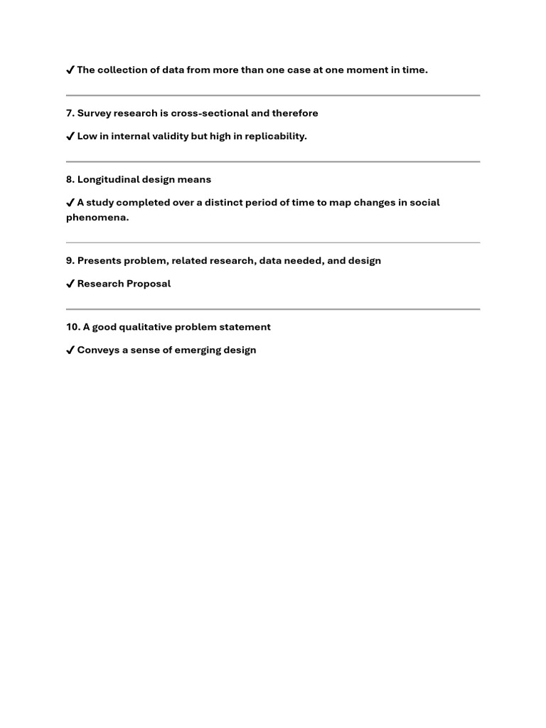 Survey and Longitudinal Research Methods | PDF