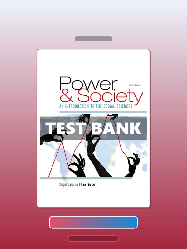 Test Bank for Power and Society 14 Ed Harrison PDF