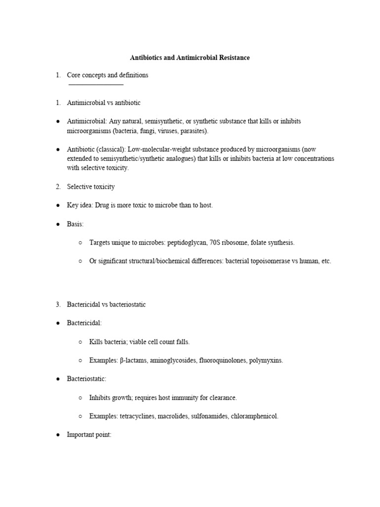 Antibiotics and Antimicrobial Resistance Guide | PDF | Antimicrobial ...