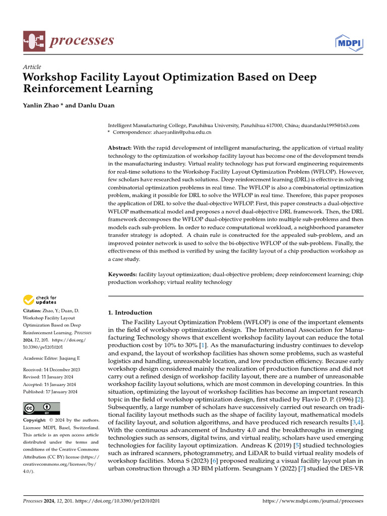 Workshop Layout Optimization with DRL | PDF | Mathematical Optimization ...
