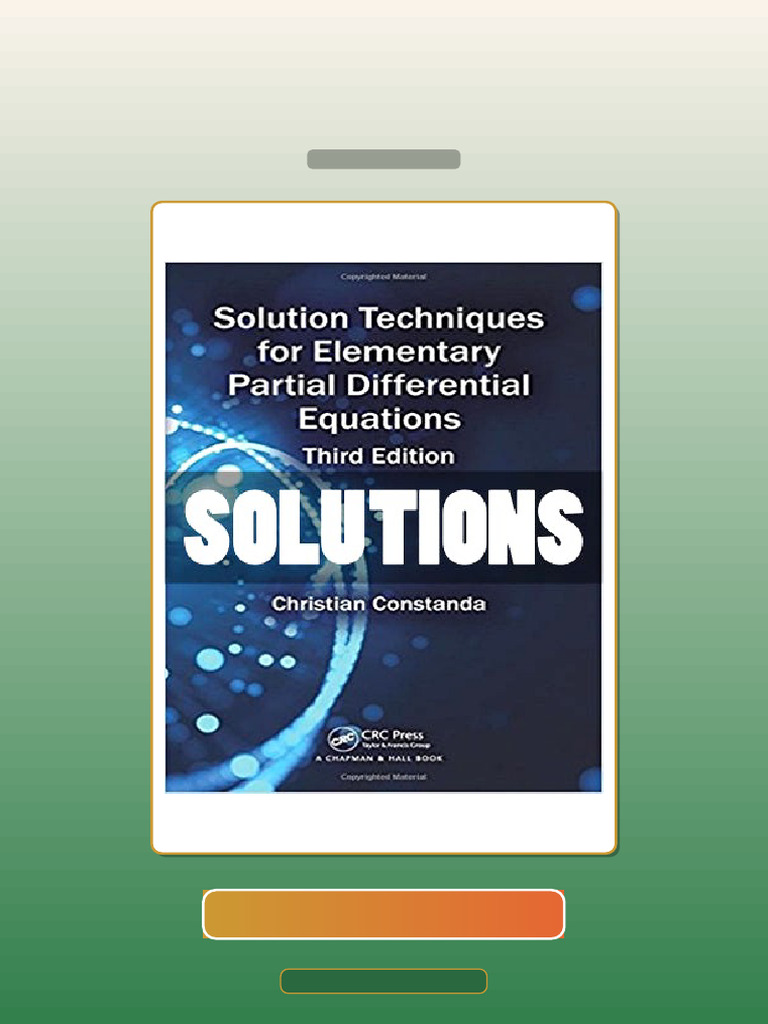 Test Bank for Solution Techniques for Elementary Partial Differential ...