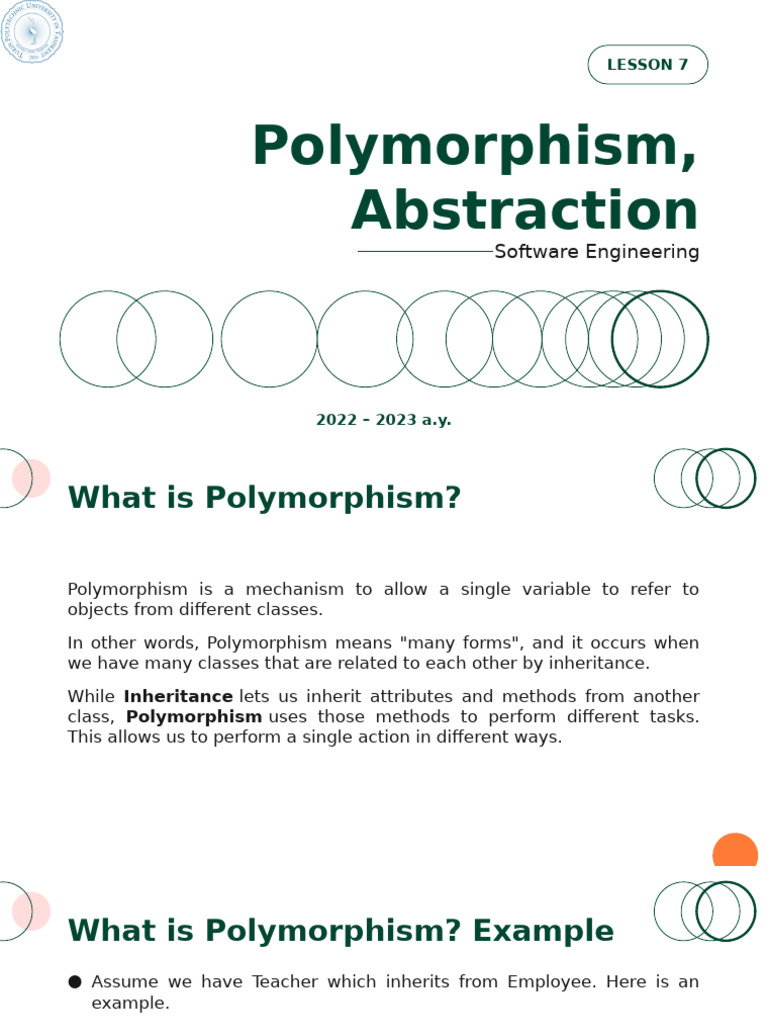 Understanding Polymorphism and Abstraction | PDF | Salary | Class ...
