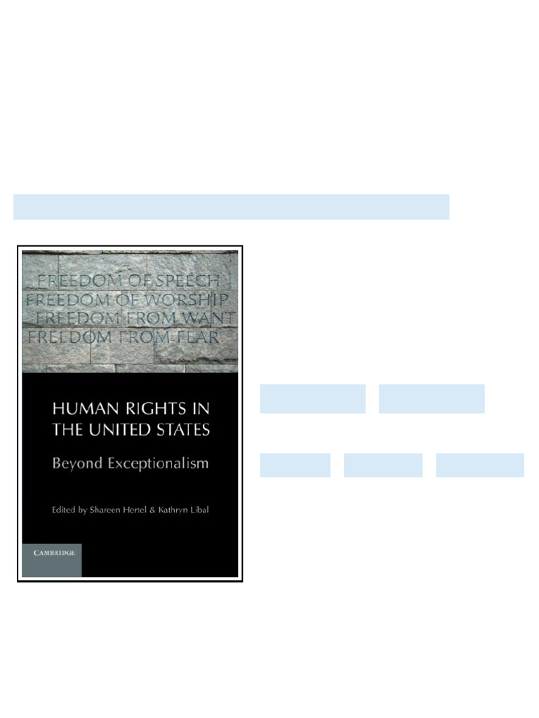 Human Rights in the United States Beyond Exceptionalism 1st Edition ...