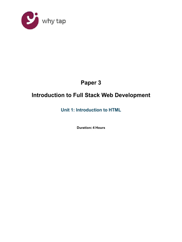 Introduction to HTML Basics | PDF | Html | Html Element