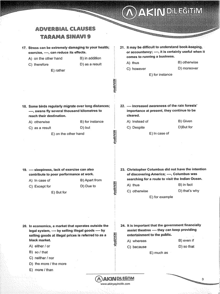 Akin Adverbial Clause Tarama 2 | PDF