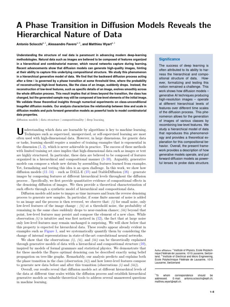 Phase Transition in Diffusion Models | PDF | Machine Learning | Deep ...