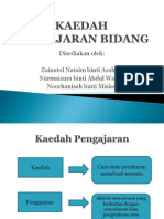 Kaedah Pengajaran Bidang