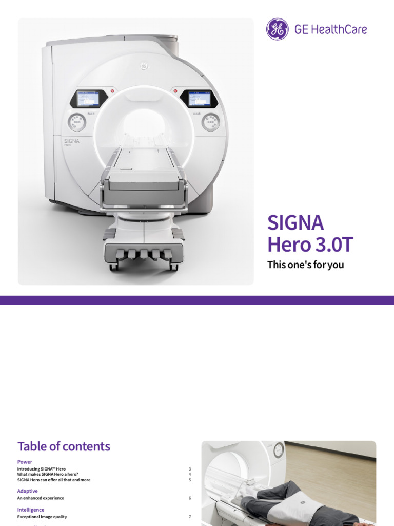 SIGNA Hero 3.0T MRI Scanner Overview | PDF | Radiology | Medical Diagnosis