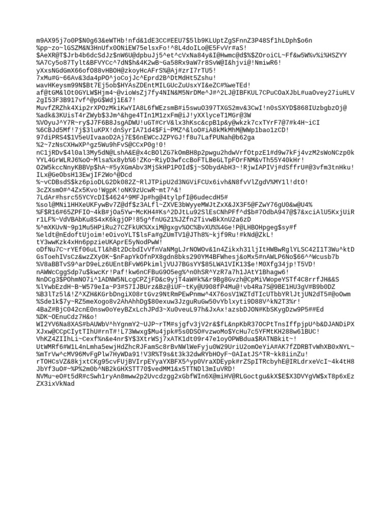Random Character String Document | PDF