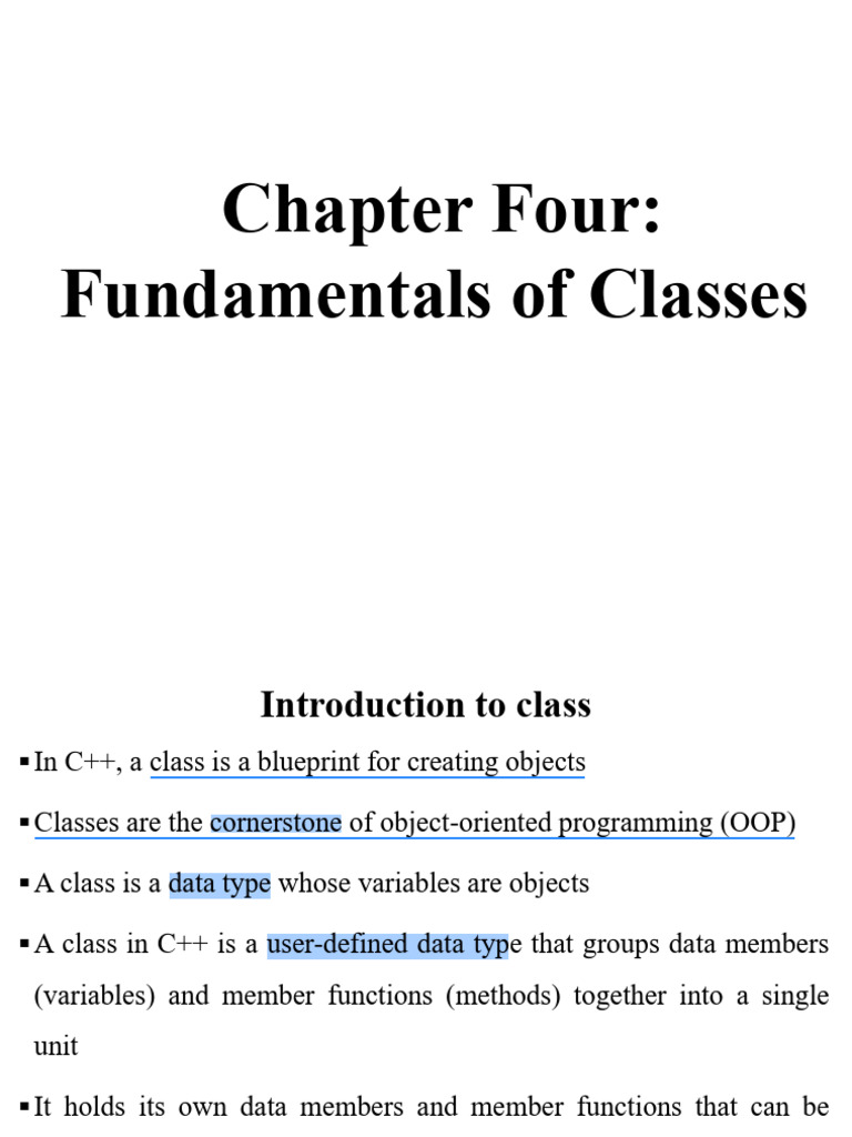 C++ Class Fundamentals and Object Creation | PDF | Class (Computer ...
