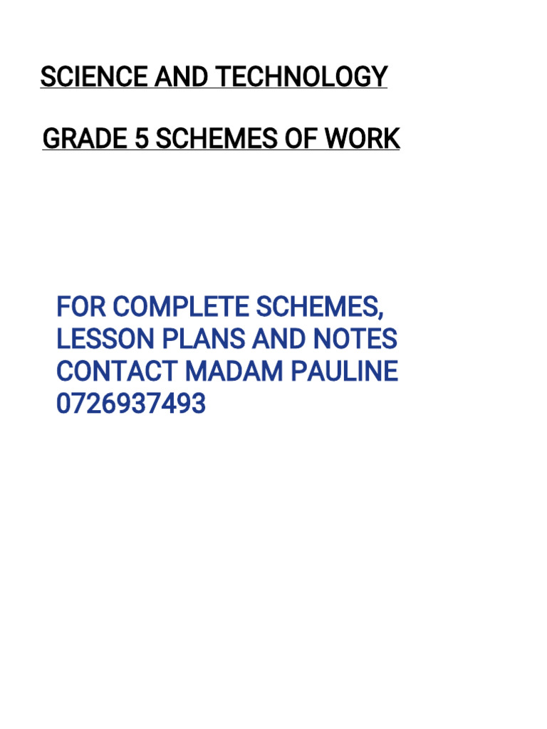 Grade 5 Science & Technology Curriculum | PDF | Plants | Cognition
