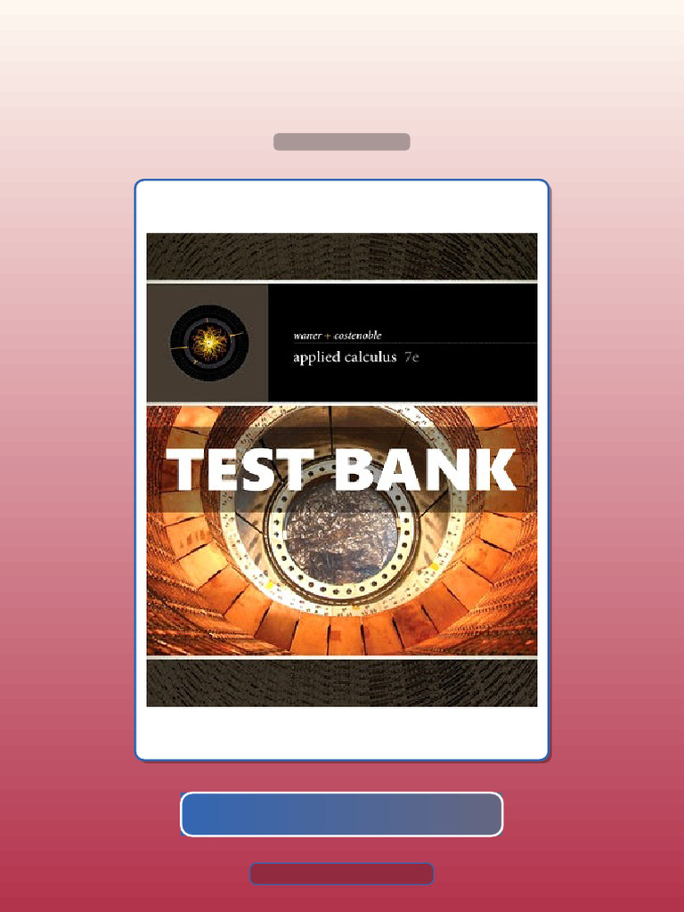 Test Bank for Applied Calculus 7 Ed Waner | PDF | Multiple Choice