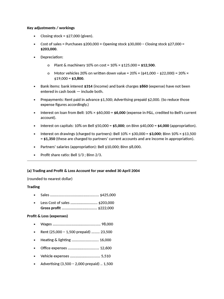 Partnership Answer | PDF | Expense | Debits And Credits