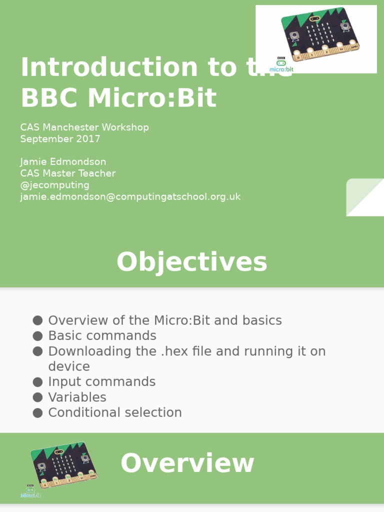 Introduction to the Bbc Micro_bit | PDF | Computing | Computer Science