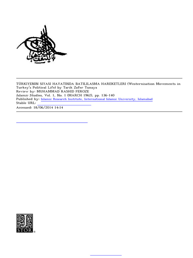 [Islamic Studies 1962-mar vol. 1 iss. 1] Review by_ MUHAMMAD RASHID ...