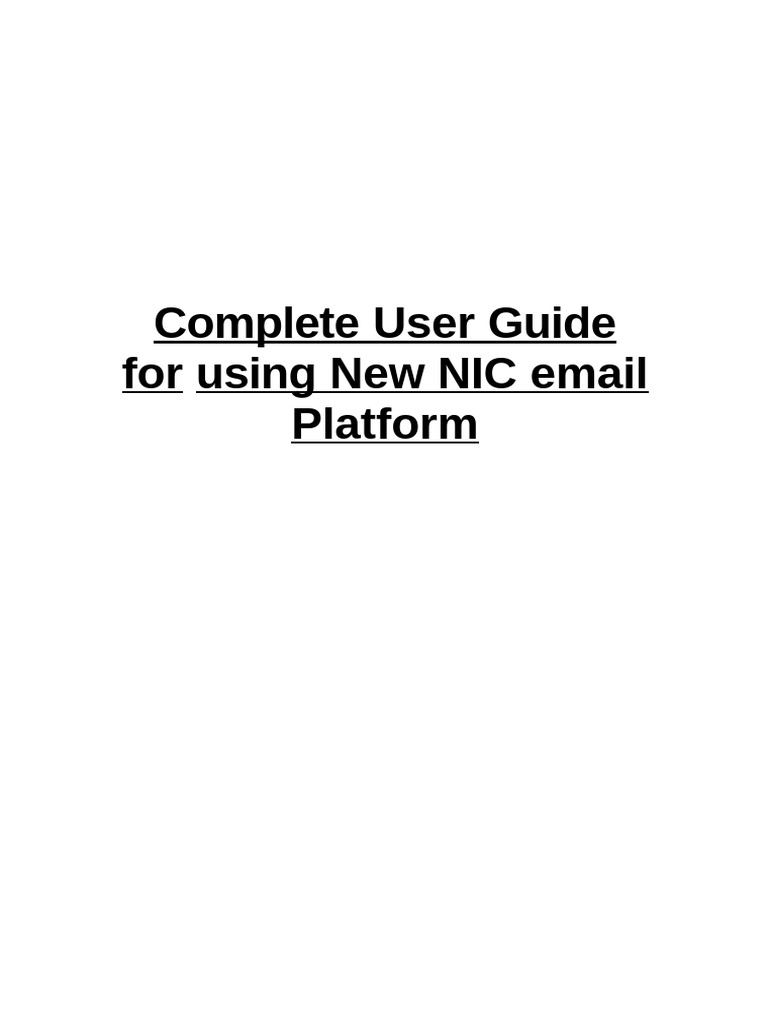 NICeMail User Guide: Email Platform Overview | PDF | Mobile App | Ios