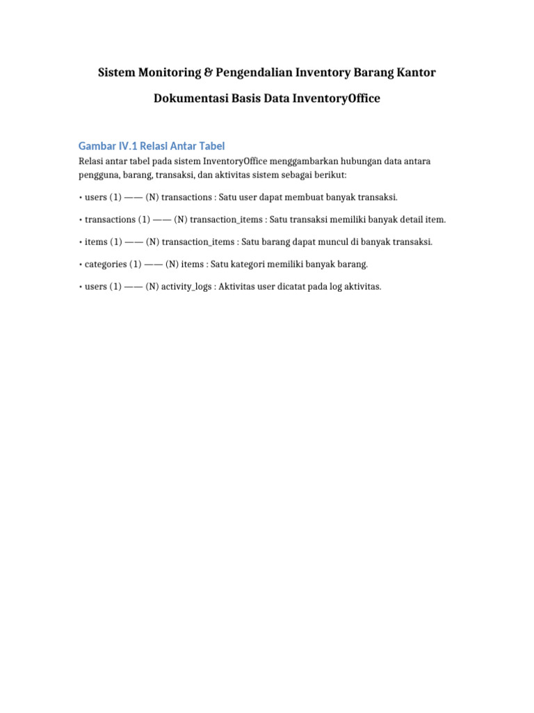 Sistem Monitoring Inventory Kantor | PDF